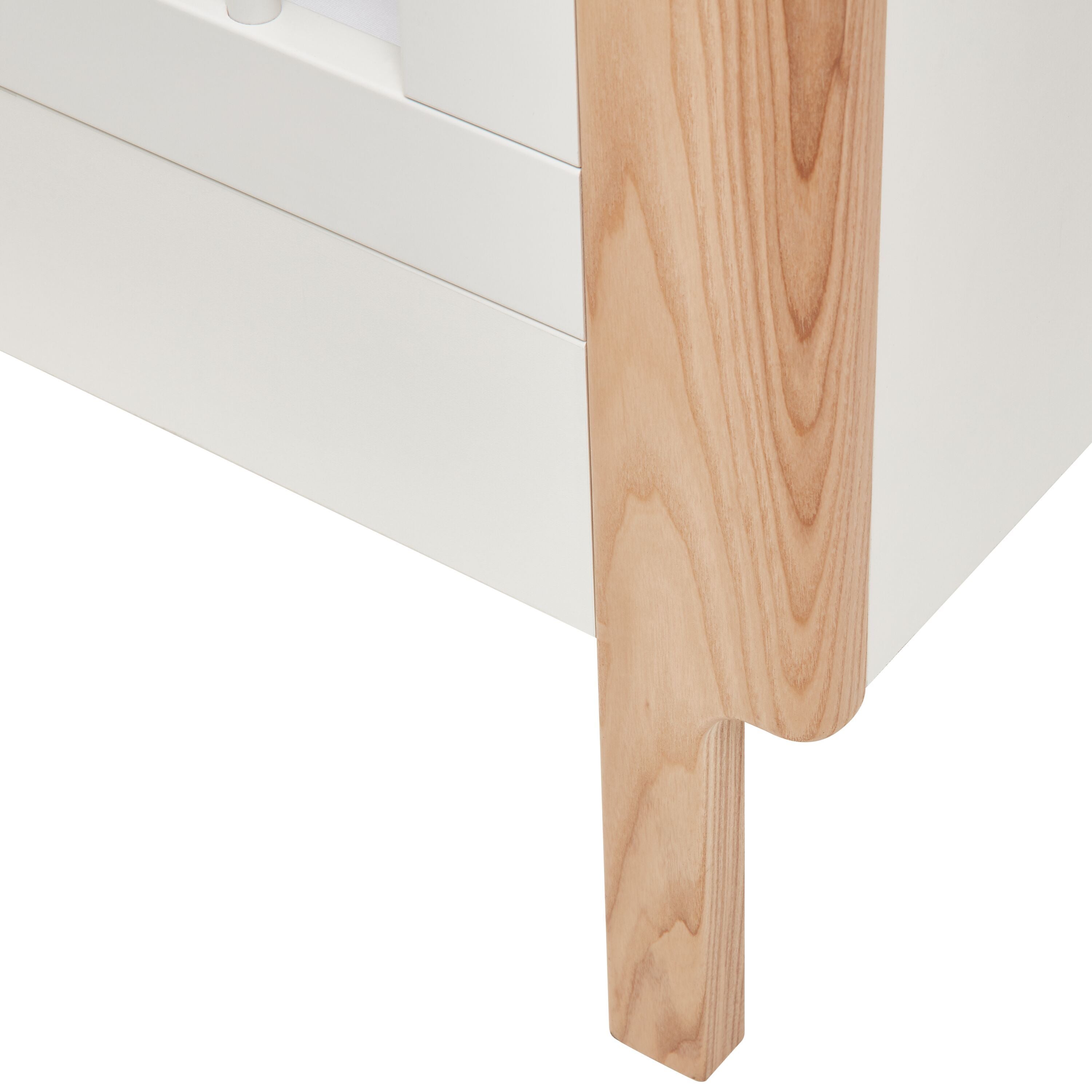 NIDO Babybett - Weiss lackiert / B: 145.6 cm x T: 75.6 cm x H: 88.0 cm