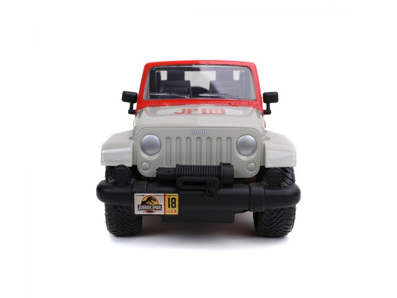 Jada Toys Jurassic Park RC Jeep Wrangler RTR, 1:16 Ferngesteuerter Jeep Wrangler Geländewagen im Jurassic Park Design