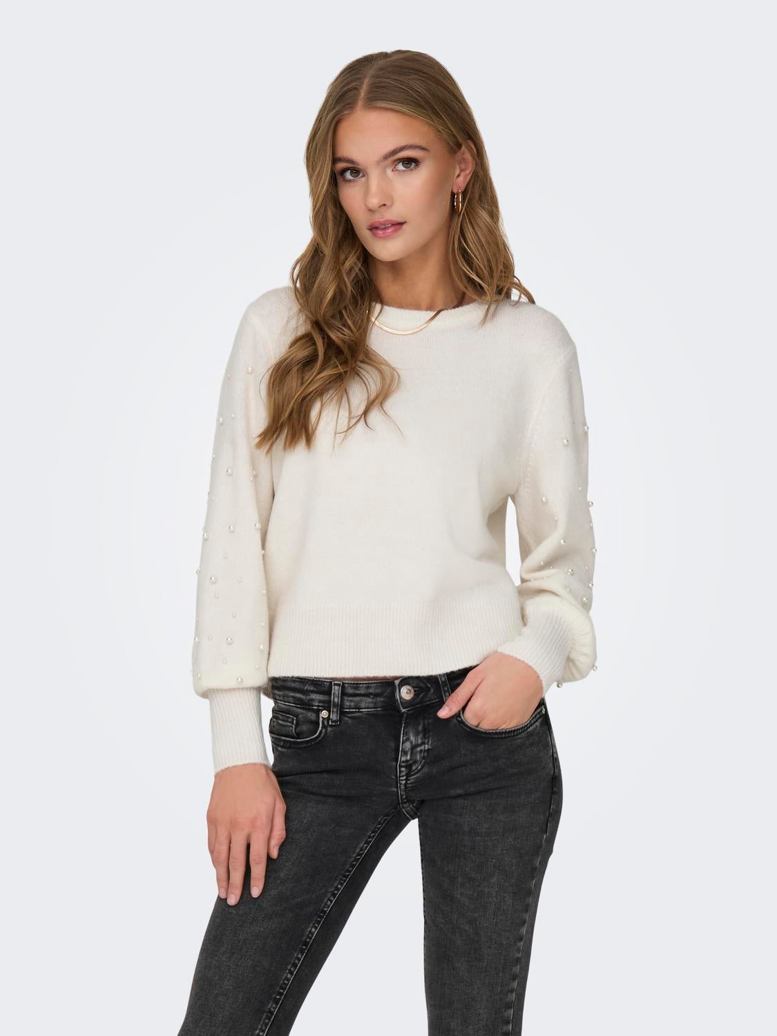 ONLKINNE Strickpullover Cloud Dancer