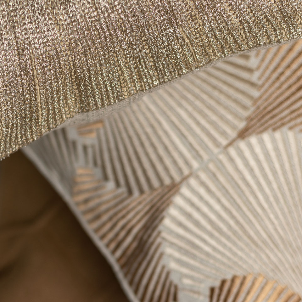 Kussen Goldzipper velours lightgold