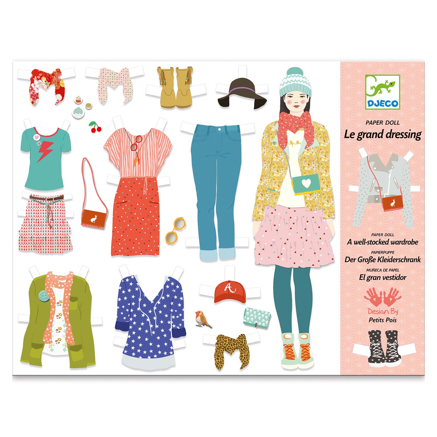 Djeco Papieren Aankleedpop met Stickers