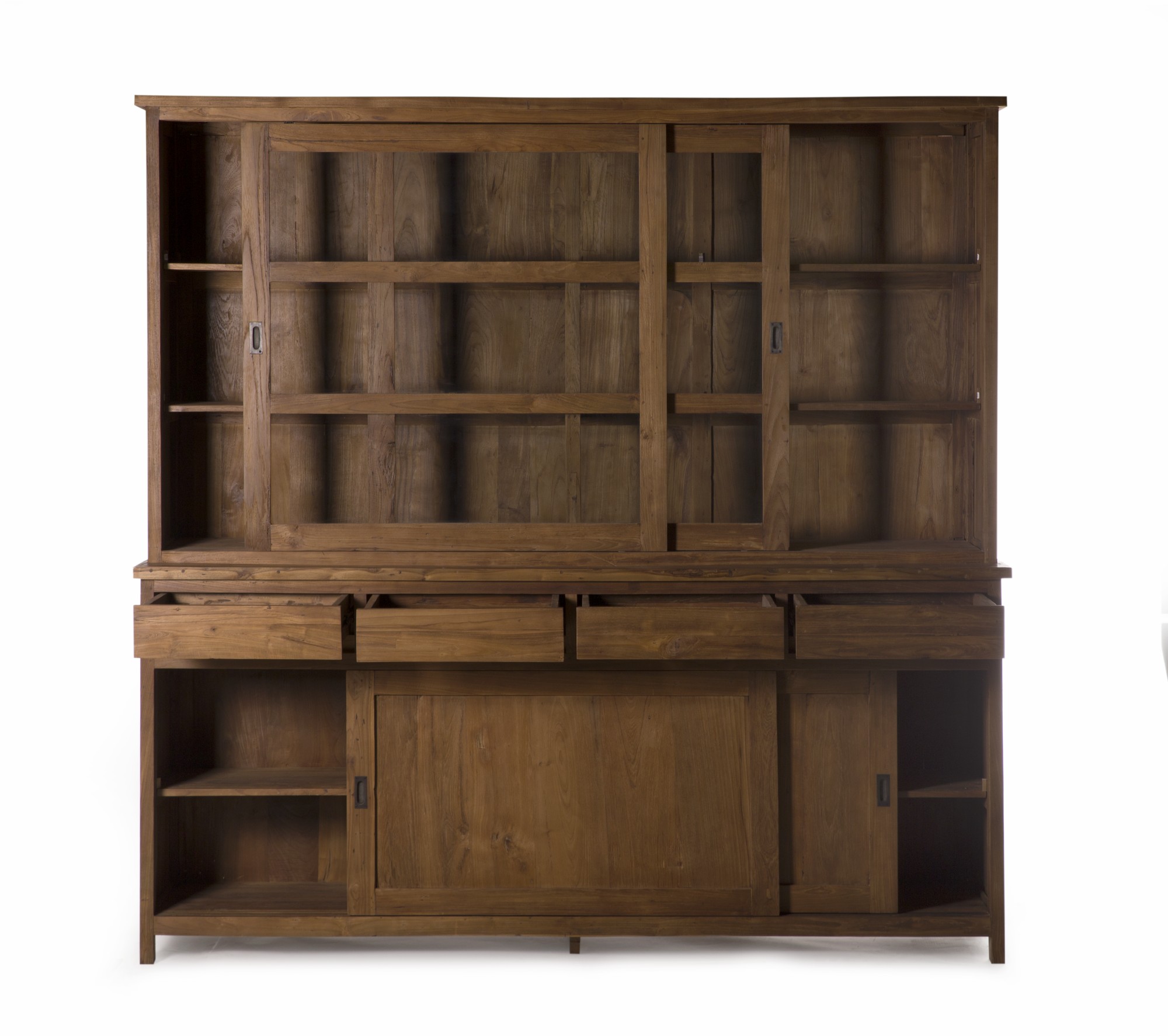 Schrank, Teakholz, B 220 cm, H 220 cm, L 50 cm von fischer's lagerhaus