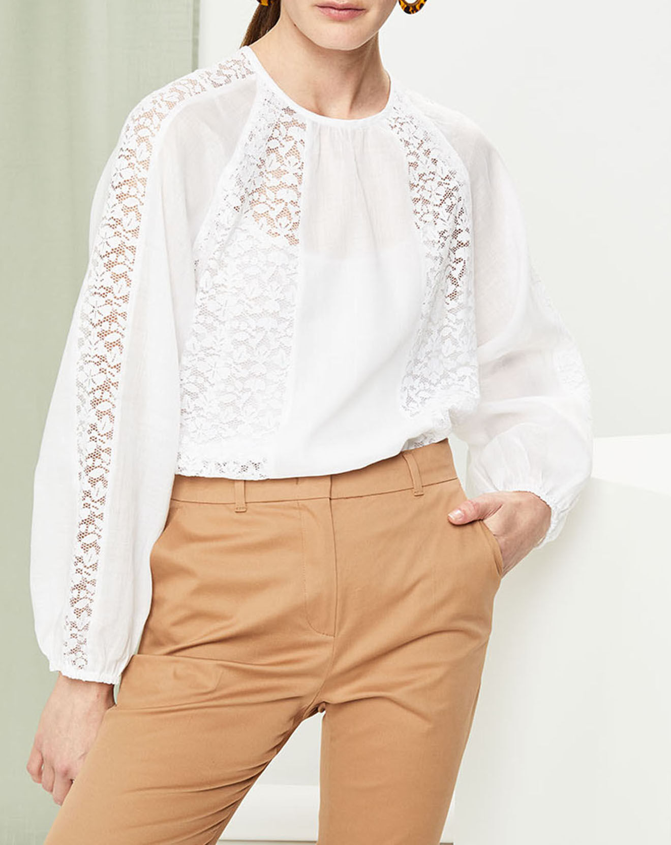 MaxMara Top Abituro blanc