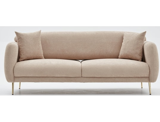 CONCEPT1 - Canapé Simena 3 places beige 210 x 95 x h80