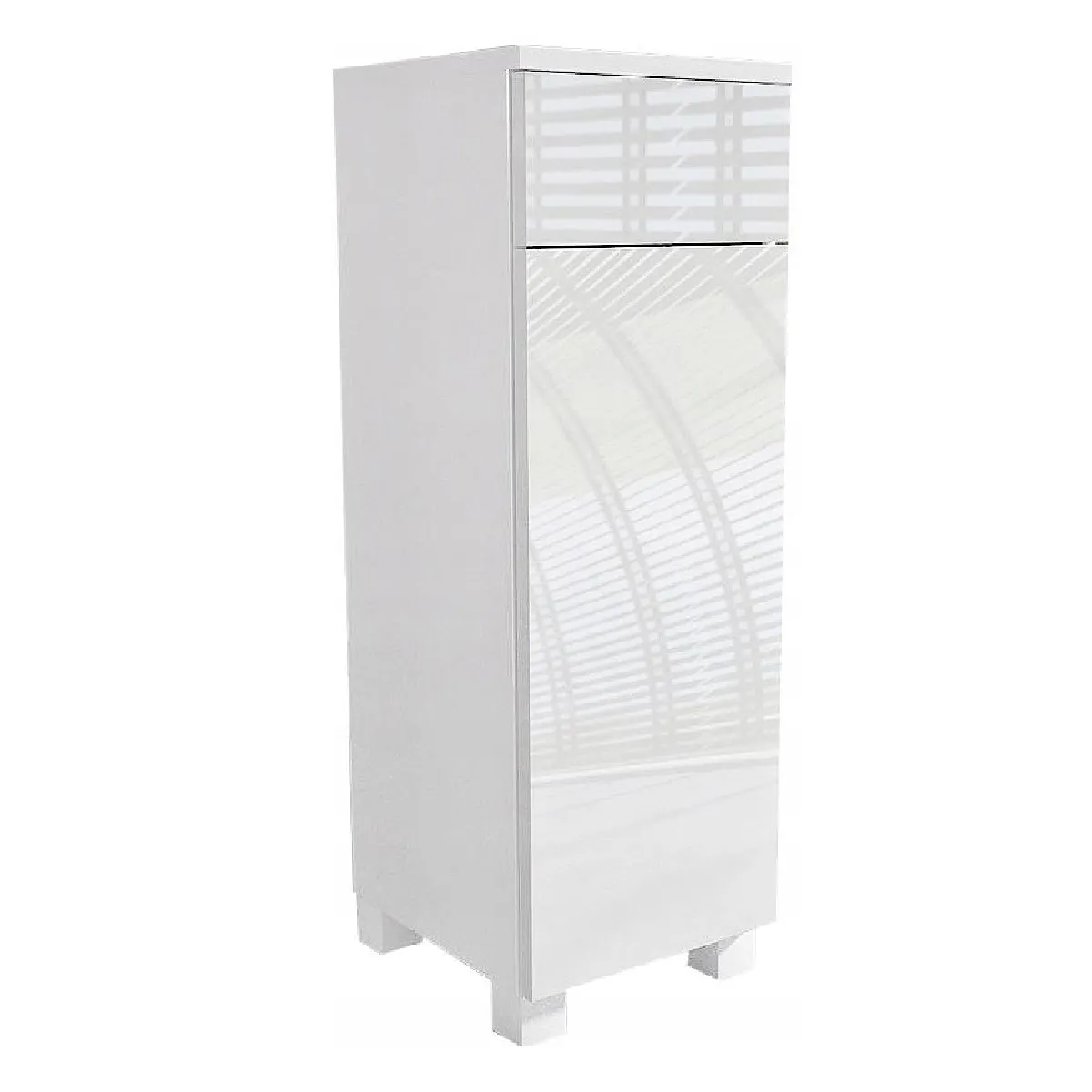 DUSINE LAVEO 30 CM - Meuble salle de bain - Blanc laqué