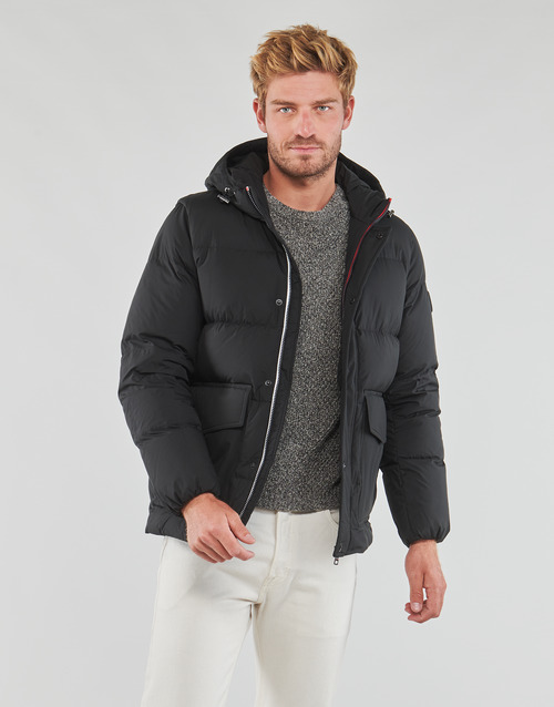 Tommy Hilfiger - HILFIGER DOWN HOODED JACKET - Noir