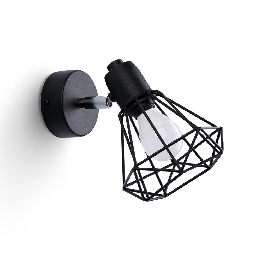 famlights | Arlene wandlamp in zwart E14