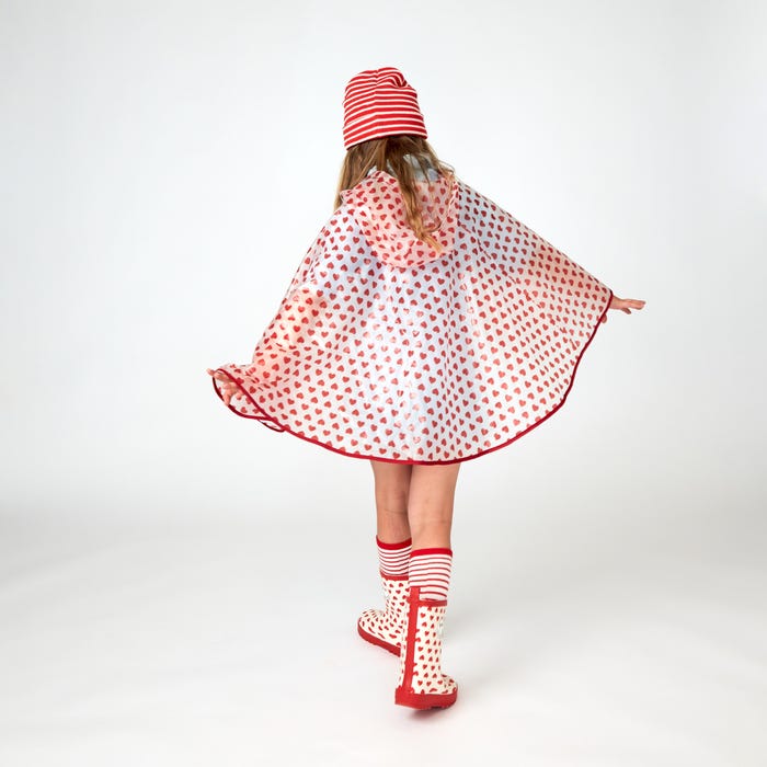 Veritas-Kids regencape hartjes