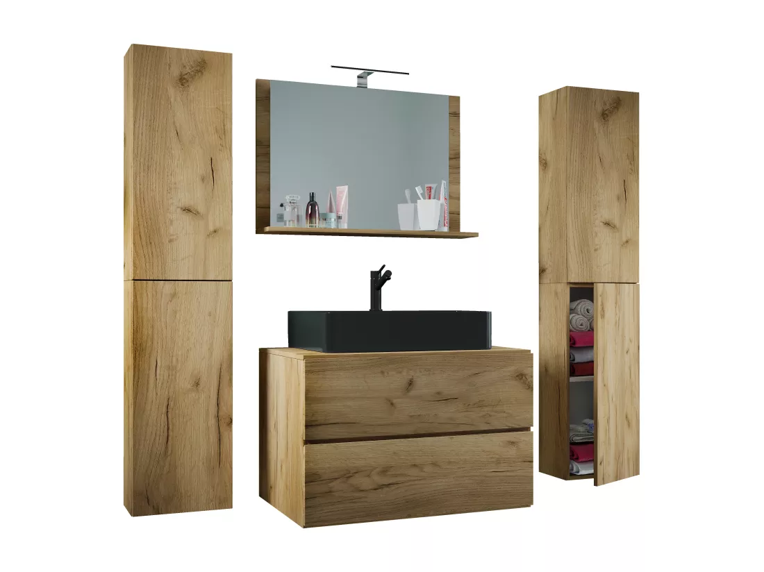 5 pcs. lavabo salle de bain 80 cmLendas XL