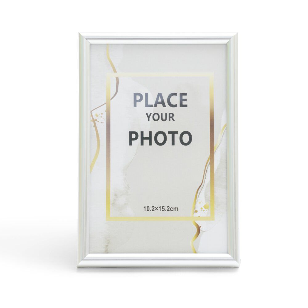 Cadre photo 10x15cm bord argenté