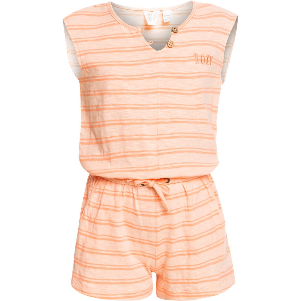 Roxy Big Memories Stripes Playsuit Mädchen tropical peach down stripes