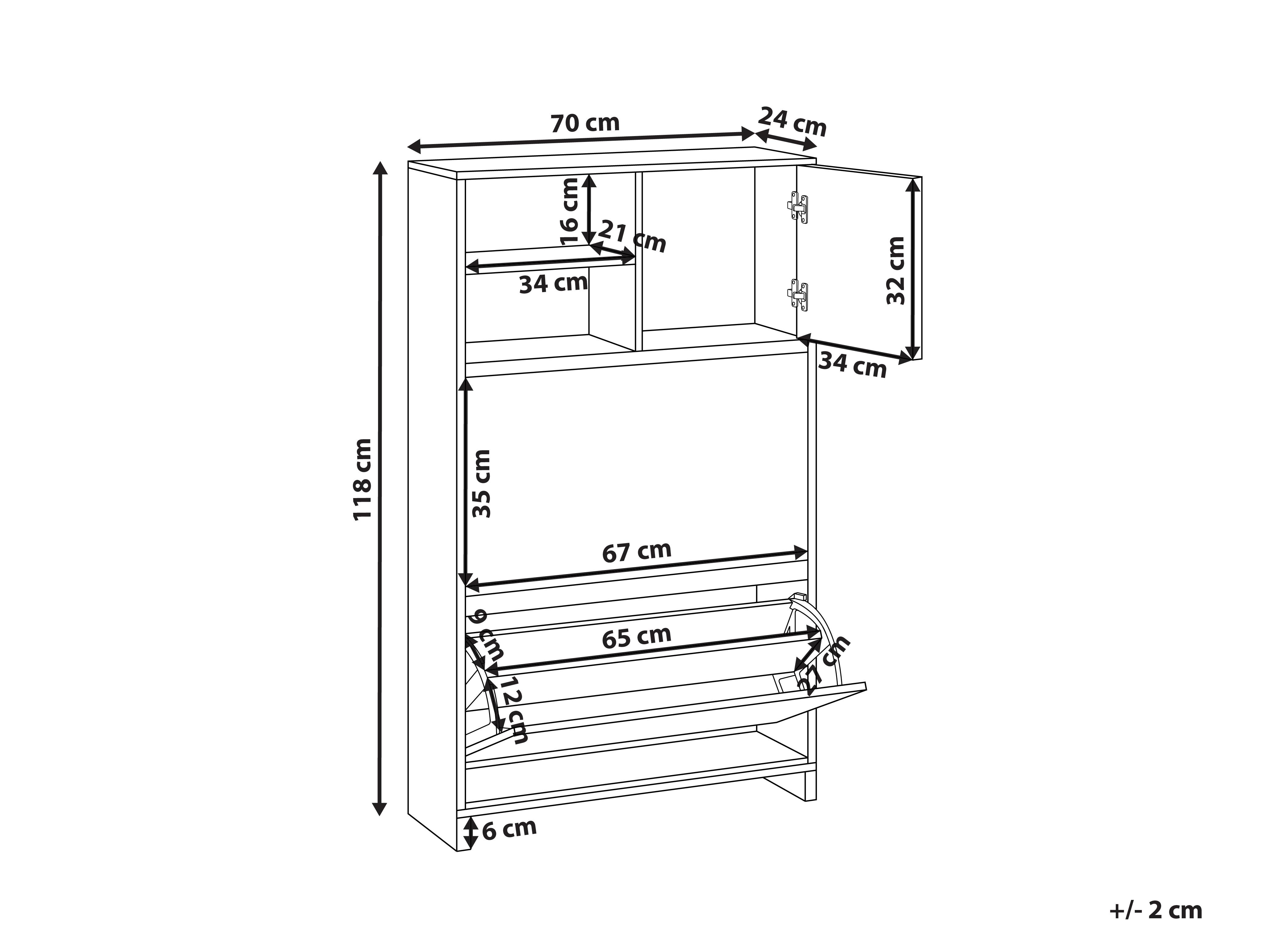 Schoenenkast COBAR Wit