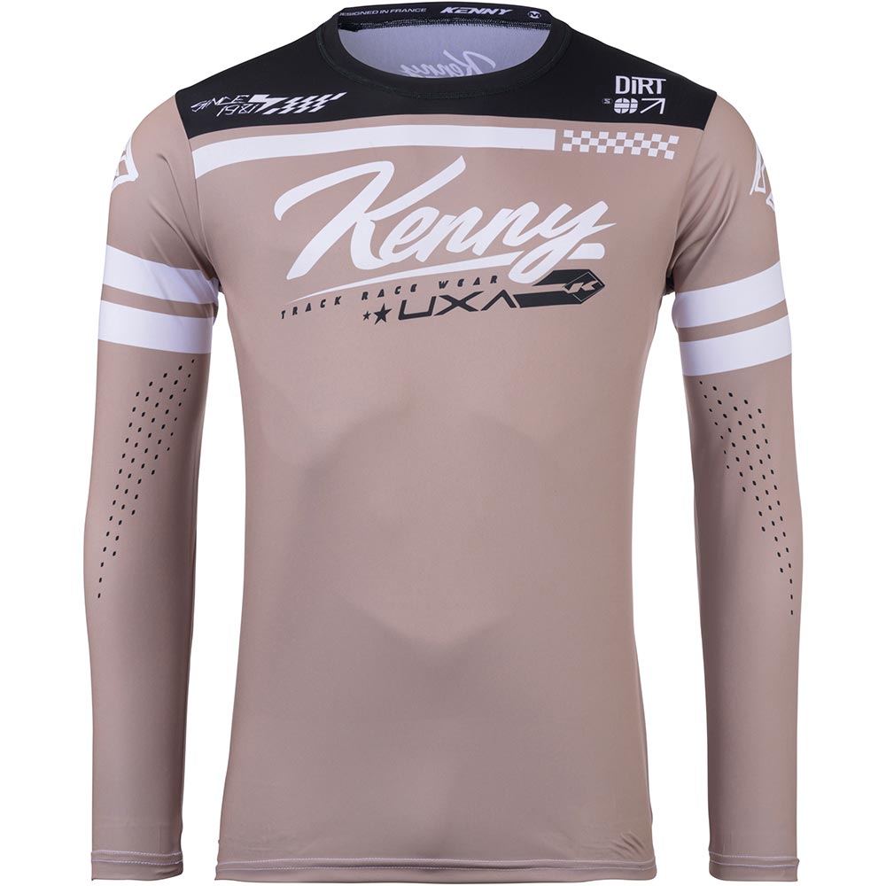Kenny - Maillot Track Dirt Beige / Blanc / Noir