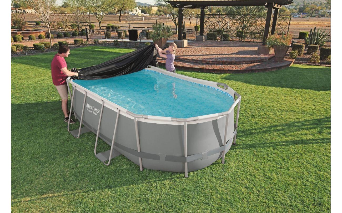 Dekzeil 427x250cm Power Steel Oval Pool
