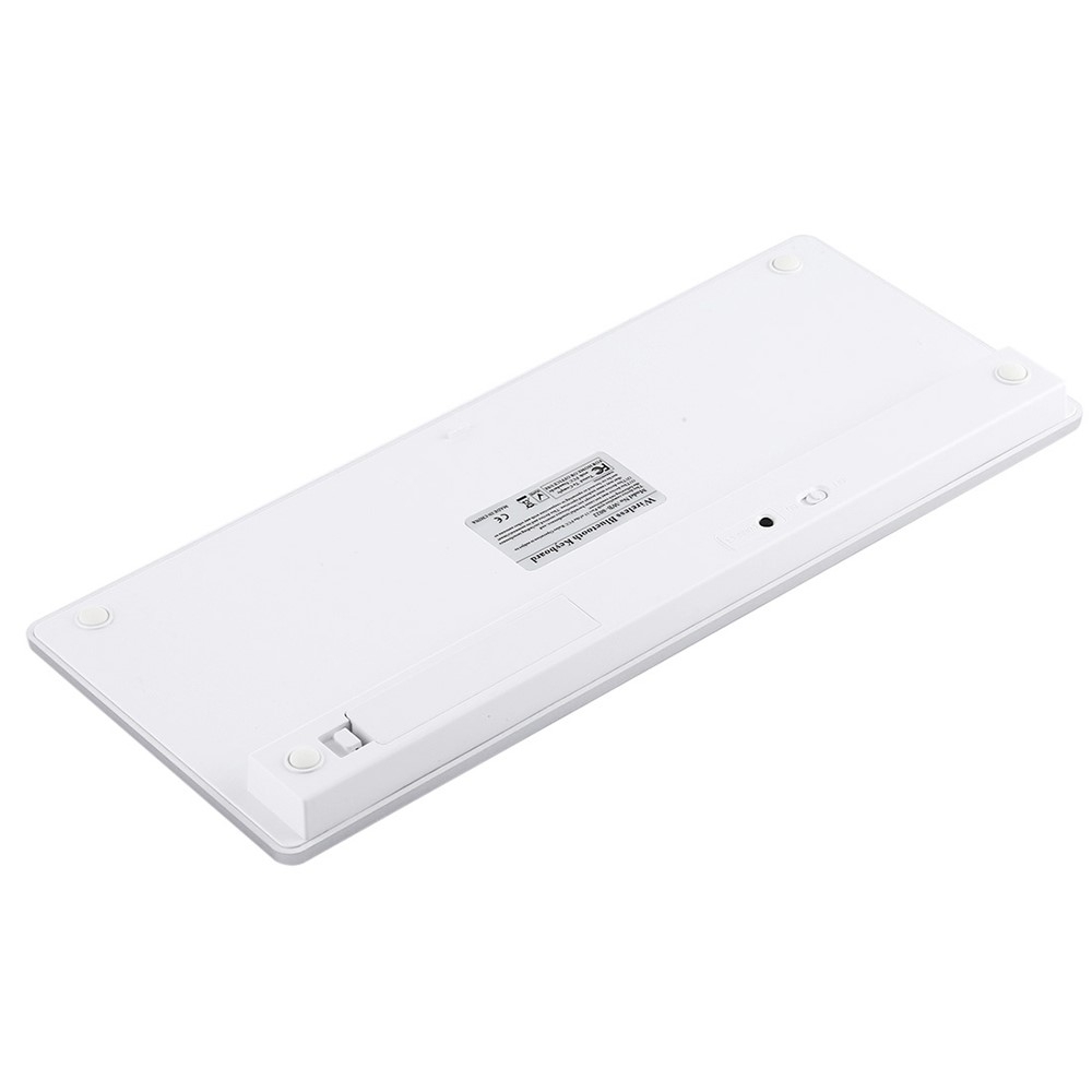 (DE Layout QWERTZ) Universal Bluetooth Tastatur Slim Design im Alu Look - Silber / Weiss
