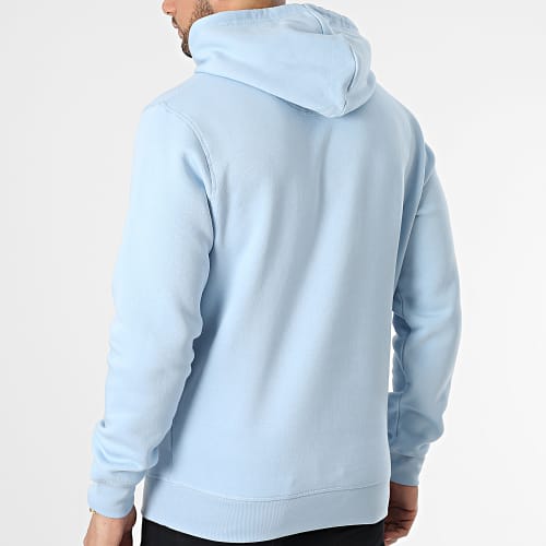 Sweat Capuche Logo Bleu Ciel Blanc