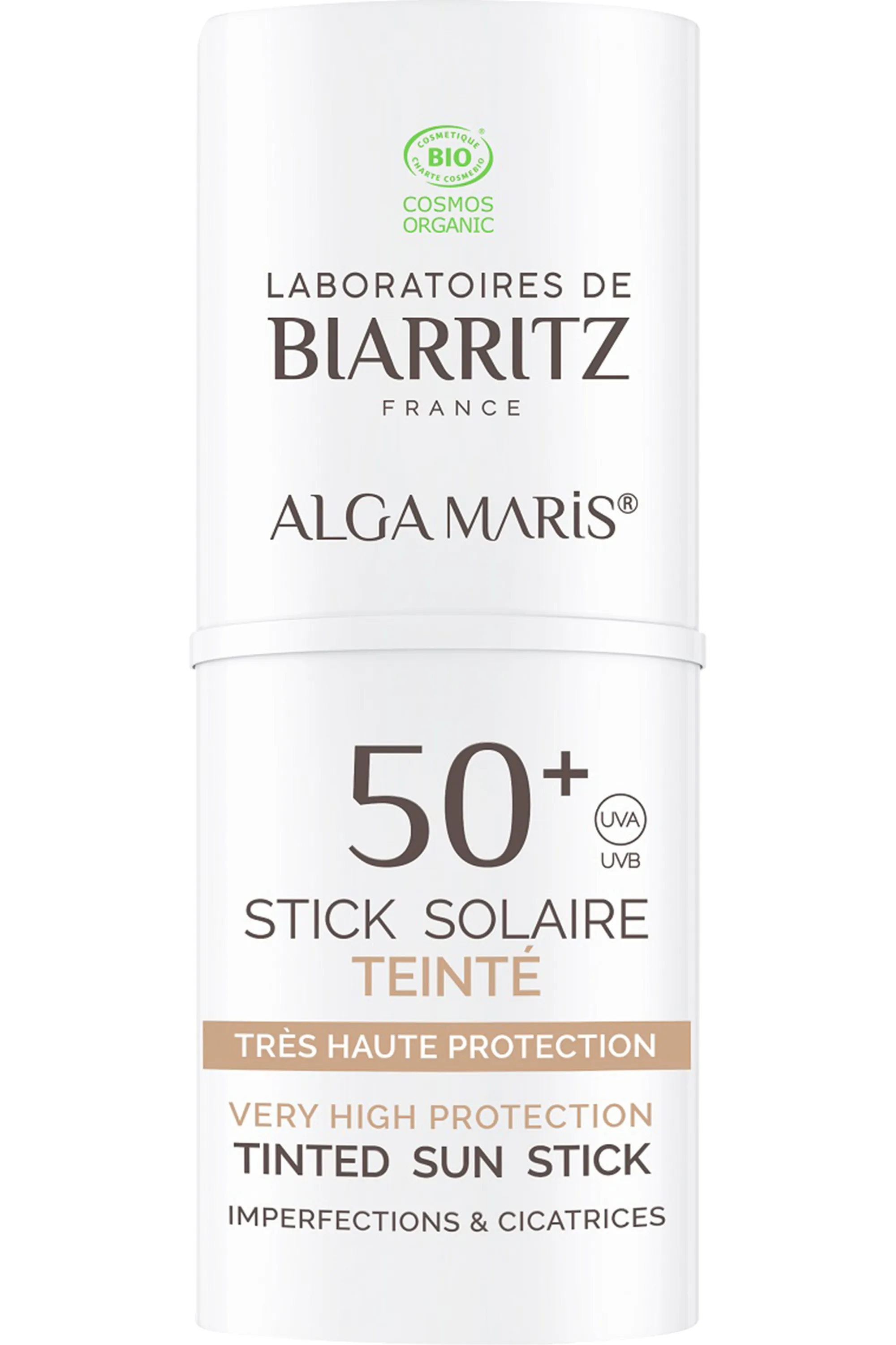 LABORATOIRES DE BIARRITZ Stick solaire teinté SPF50+ Algamaris-9 ml