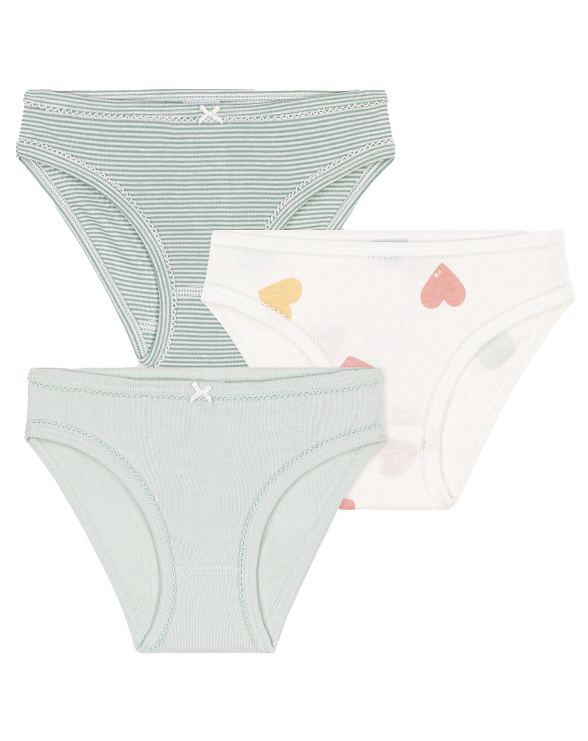 Slip HEARTS & STRIPES 3er Pack in bunt