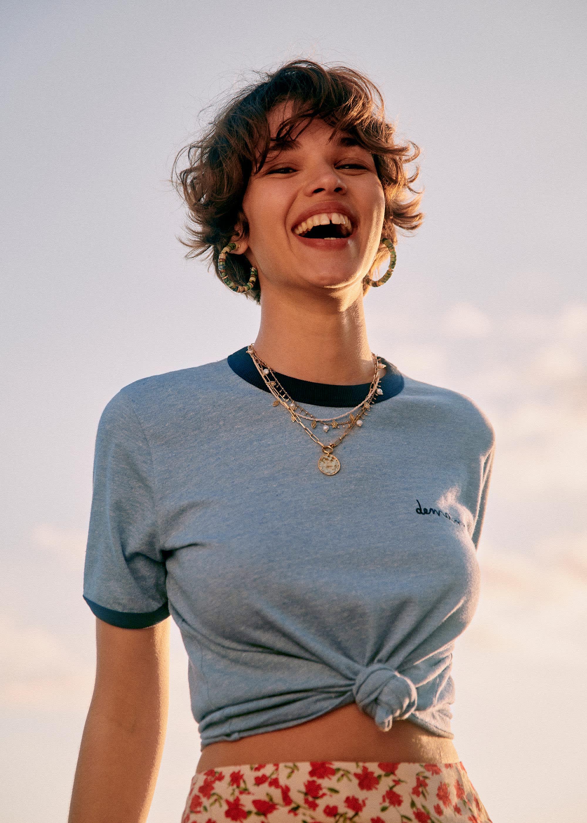 T-Shirt Demain - Bleu chiné / Marine - E-SHOP/T-SHIRTS 5905332