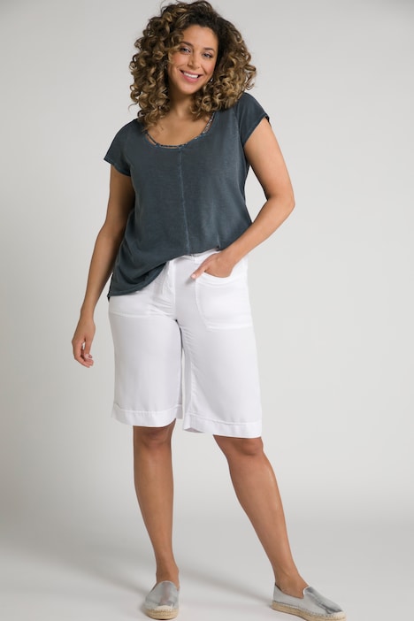 Shorts, weites, gerades Bein, Komfortbund, Lyocell