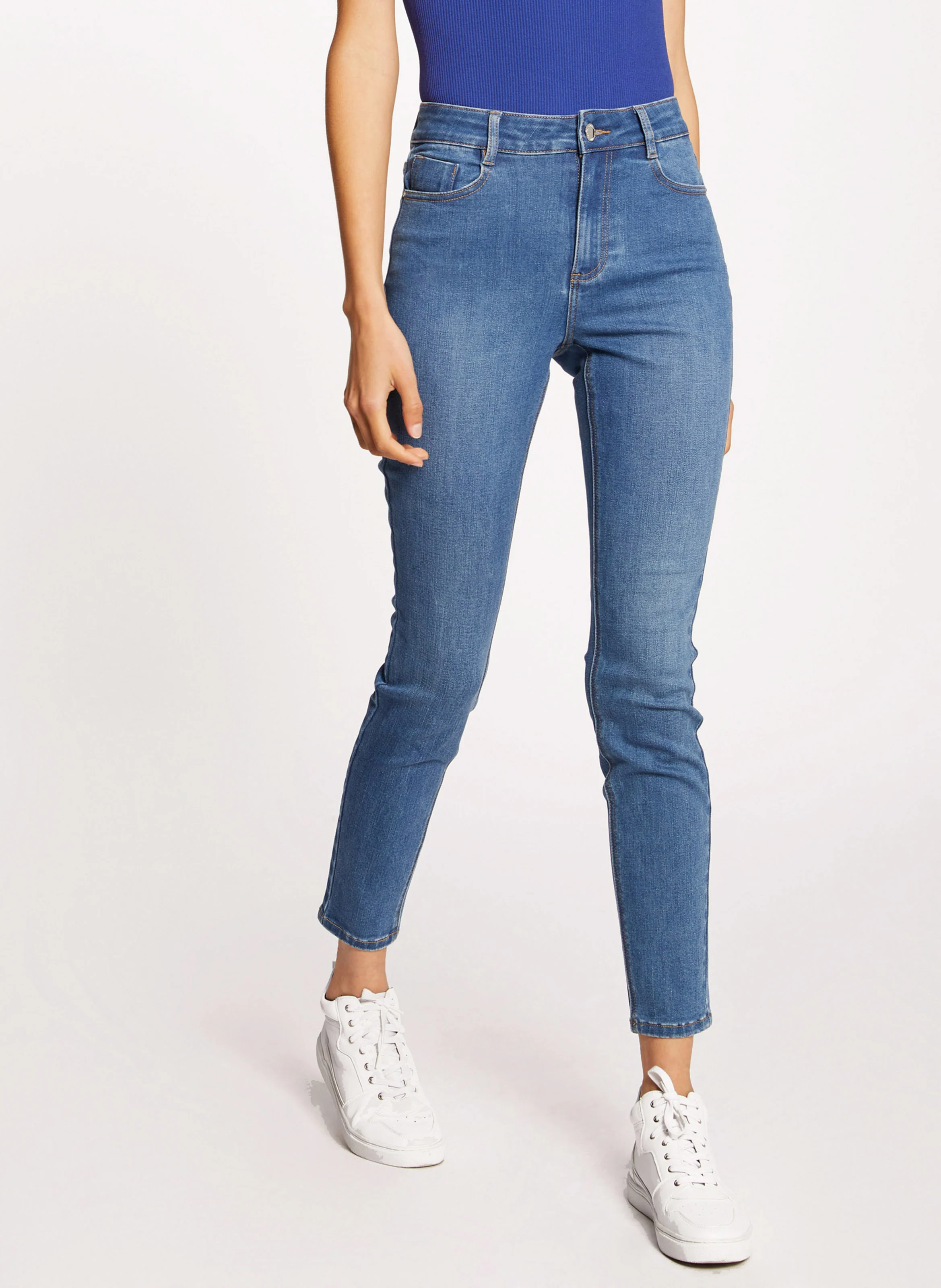 PAM - Jeans slim taille haute 7/8ème | Bleu