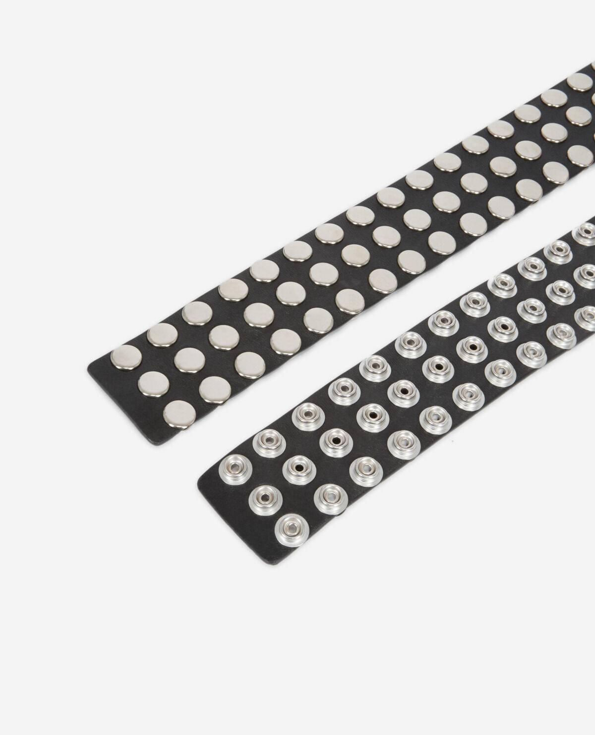 Ceinture large en cuir noire