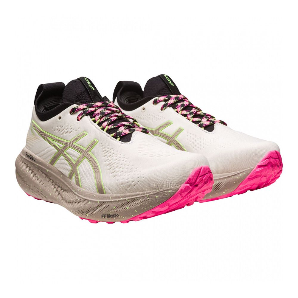 Asics GEL-NIMBUS 25 TR - Chaussures running Femme nature bathing/lime green