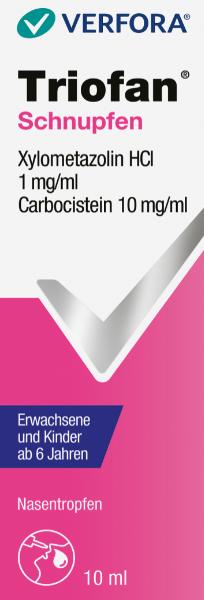 TRIOFAN Schnupfen<br>10 ml, Pipettenflasche, Nasentropfen, Lösung, Erwachsene und Kinder ab 6 Jahren