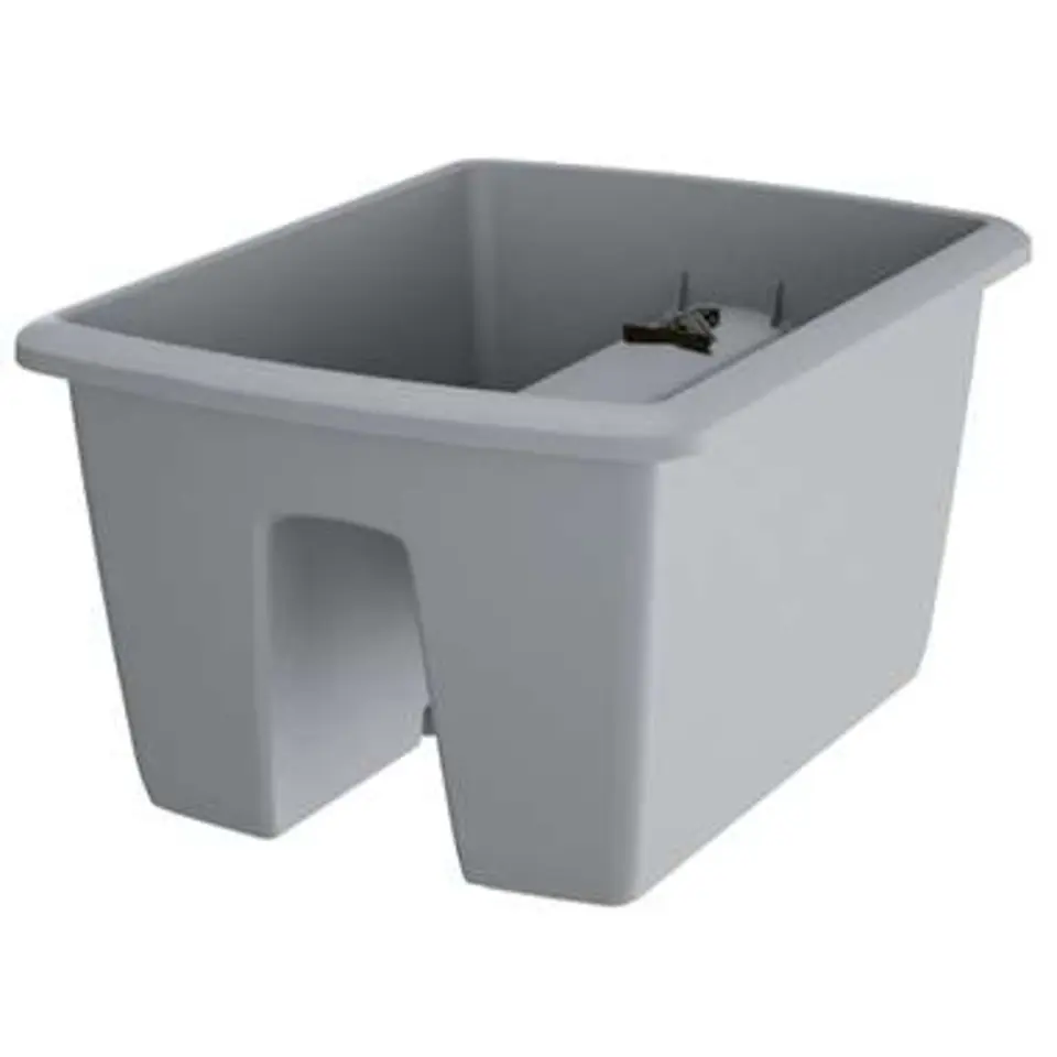Prosperplats Balkon plantenbak - lichtgrijs - kunststof - 40 cm