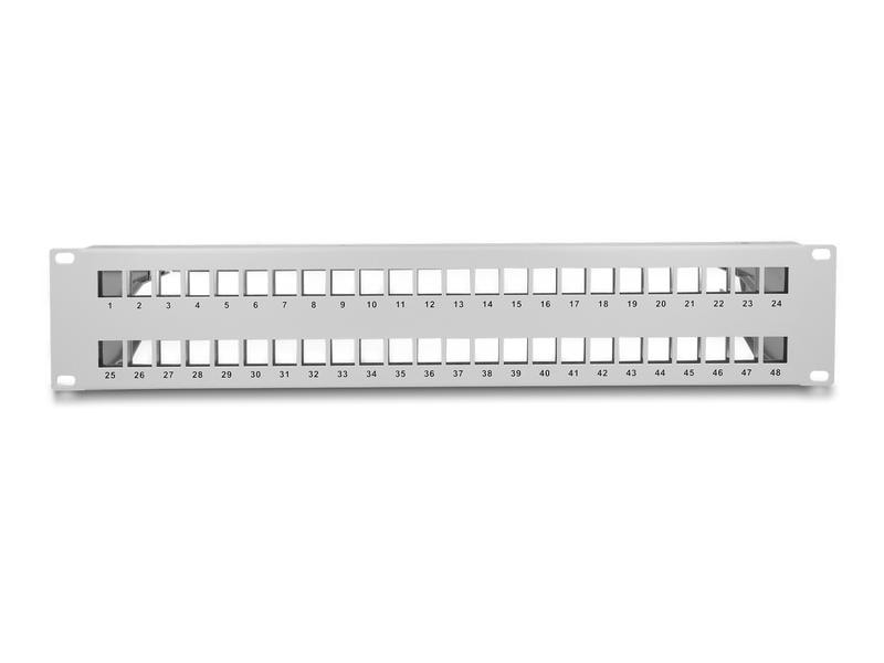 Delock Patchpanel Keystone 48 Port 2 HE 19