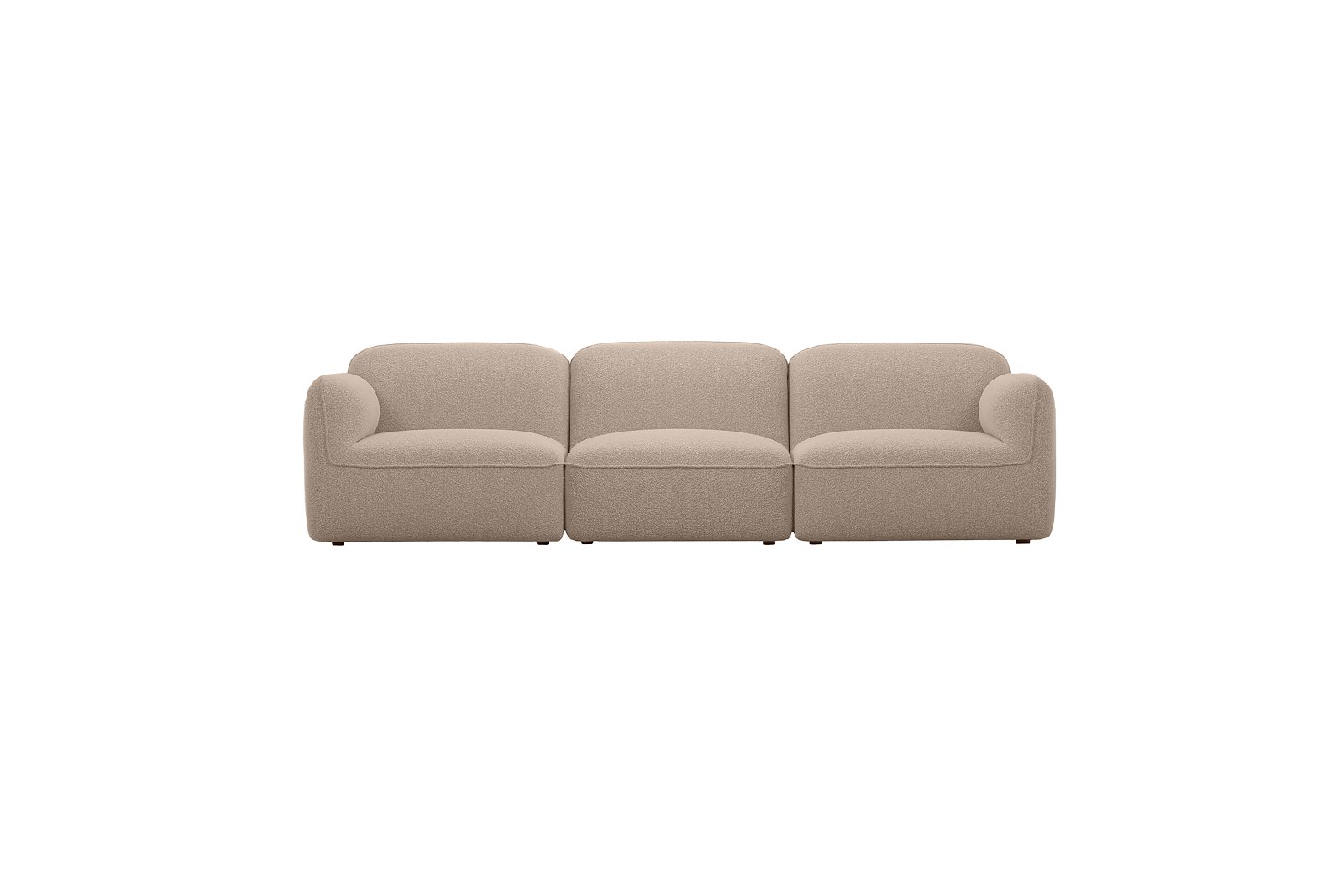 Fluff 3-seter Tekstil Copenhagen Boucle 803 Beige med sorte ben