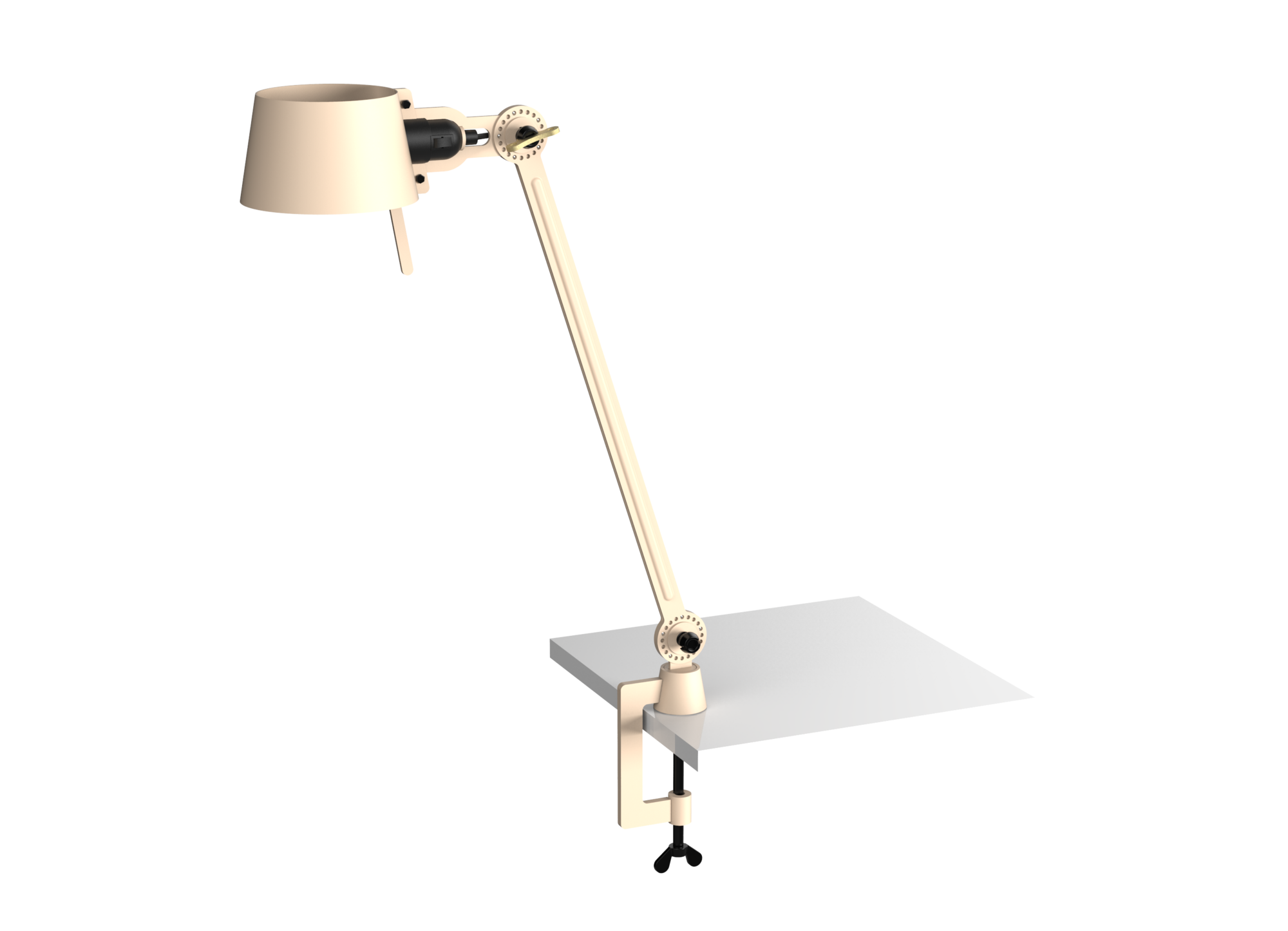Bureaulamp Bolt met klem 1 arm lightning white