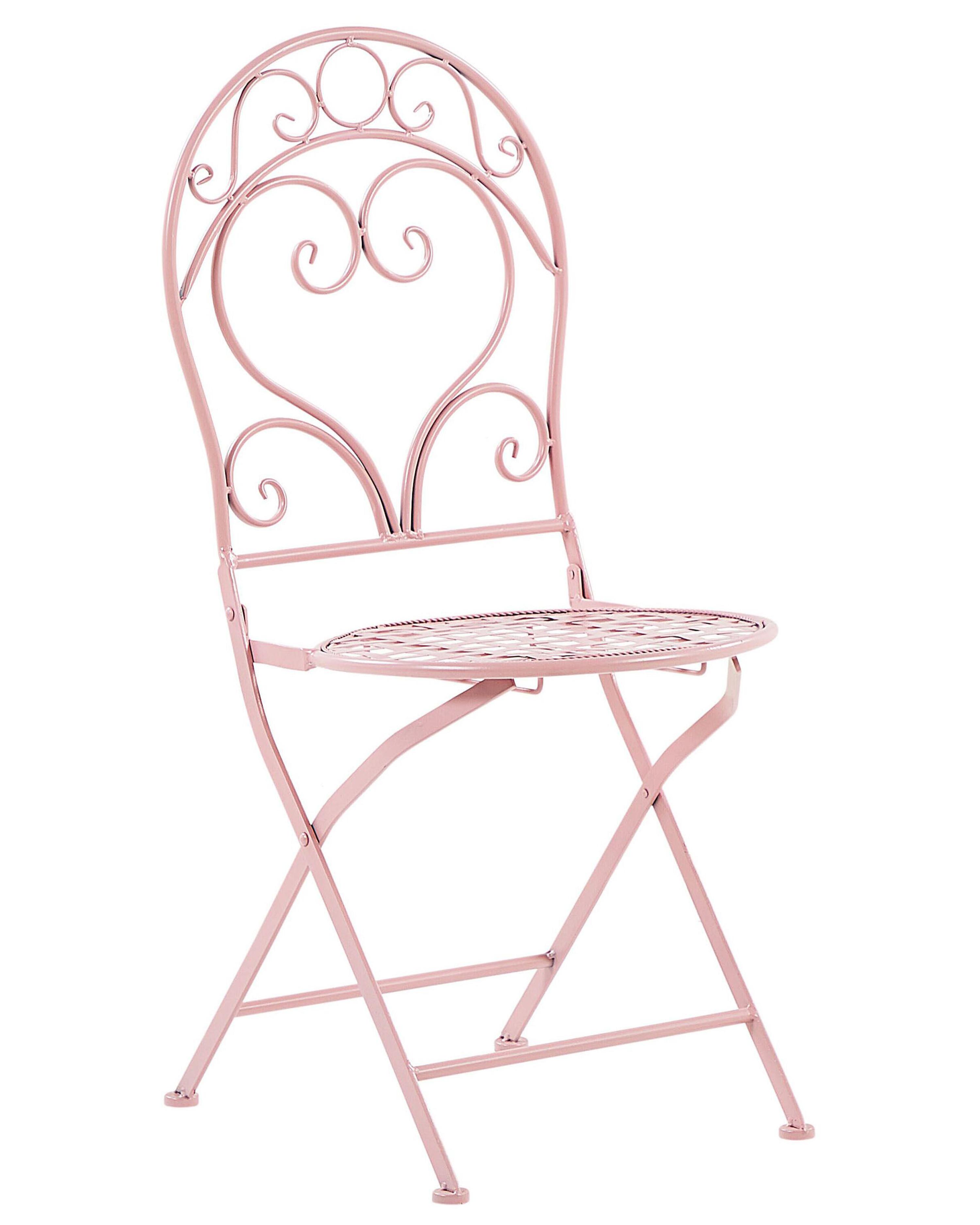 Set van 2 tuinstoelen ALBINIA Metaal Roze