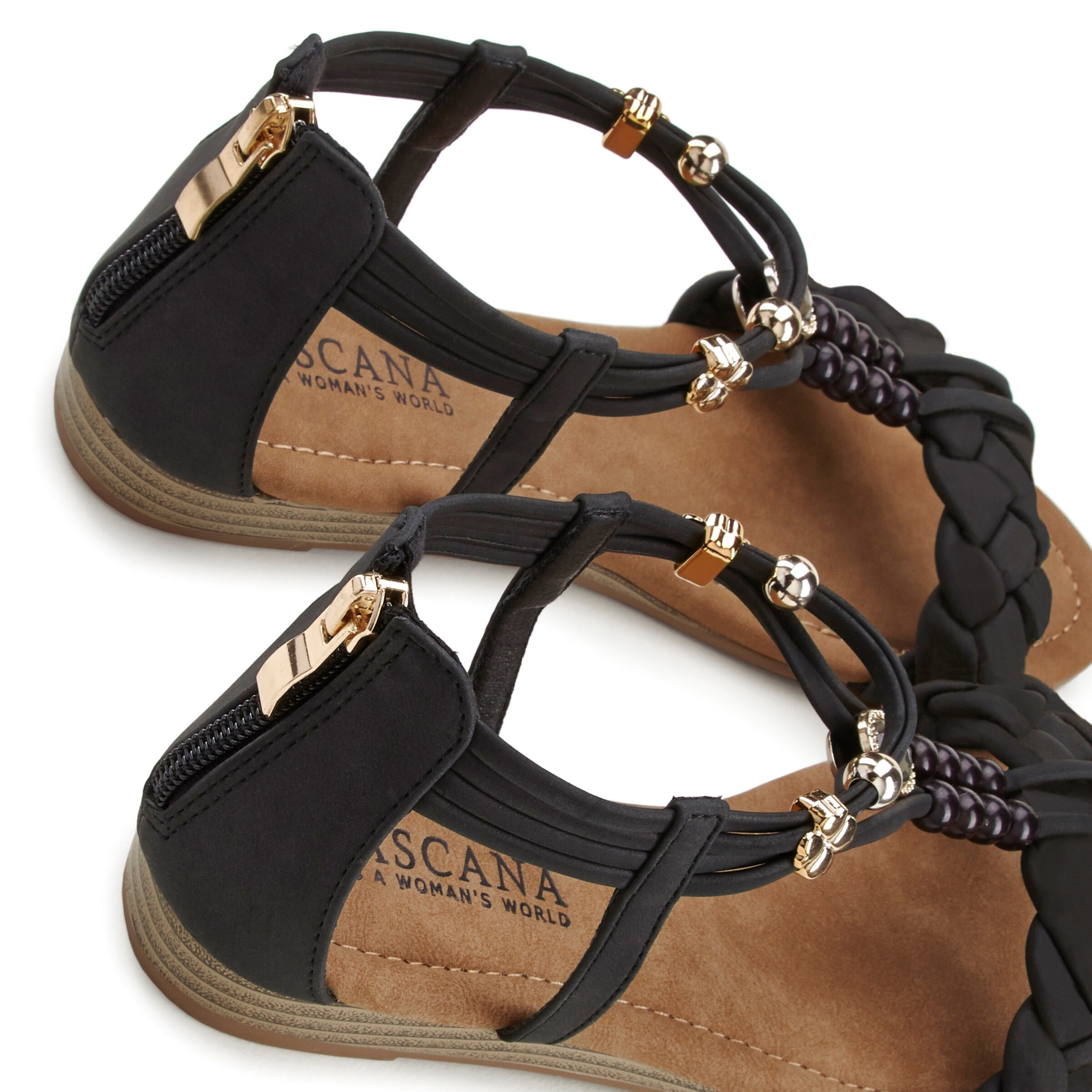 LASCANA Sandale in schwarz