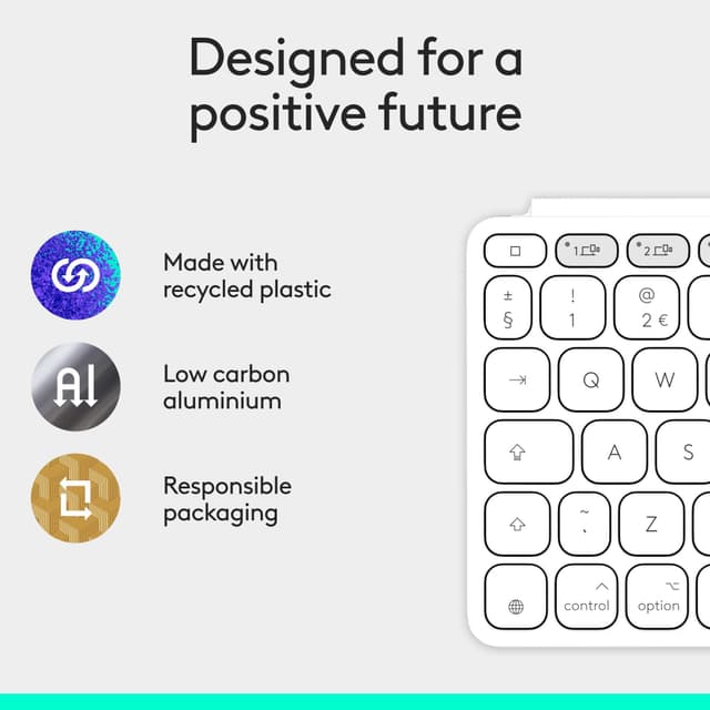 Logitech Keys-To-Go 2 trådløst tastatur (Pale Grey)