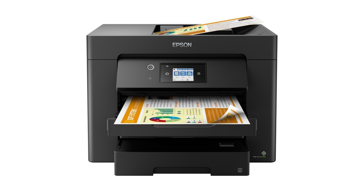 EpsonWorkForce WF-7830DTWF all-in-one inkjetprinter met faxfunctie  (Scannen, Kopiëren, Faxen, LAN, Wi-Fi)