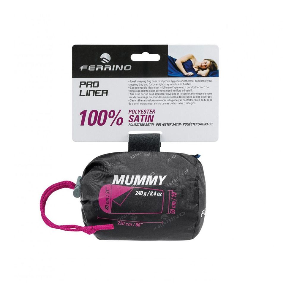 Ferrino PRO LINER MUMMY - Drap sac de couchage blue