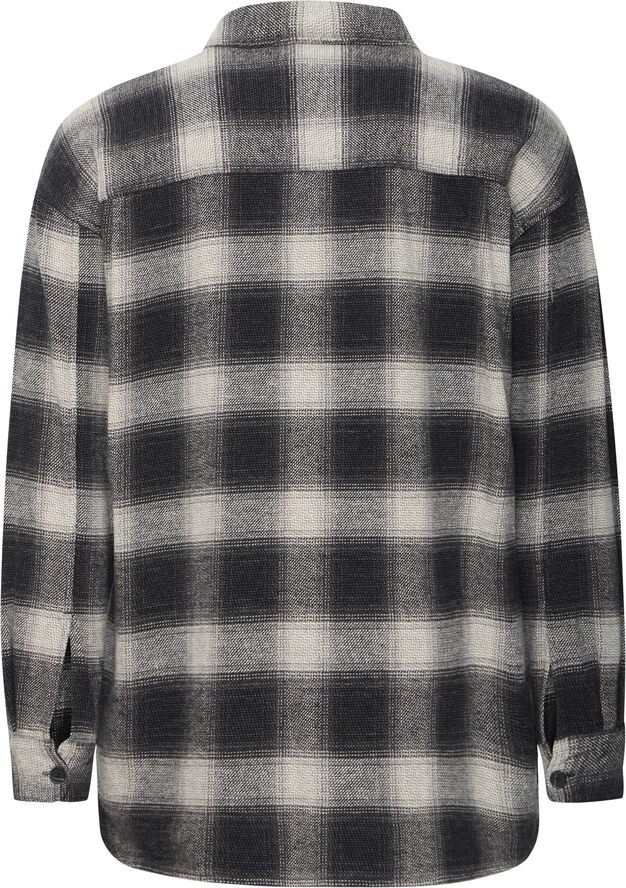 Casual Friday CFAUGUSTO checked overshirt Pewter mix