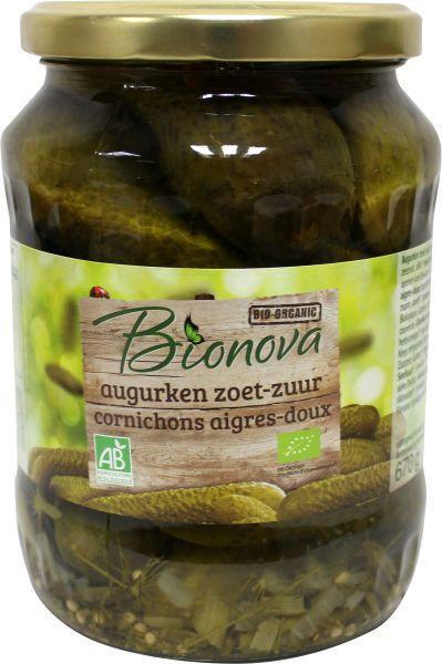 Bionova Augurken zoet zuur 680g