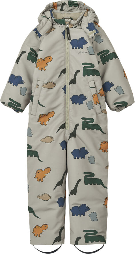 Liewood Isa Snowsuit Dinosaurs / Mist-80 Dinosaurs / mist