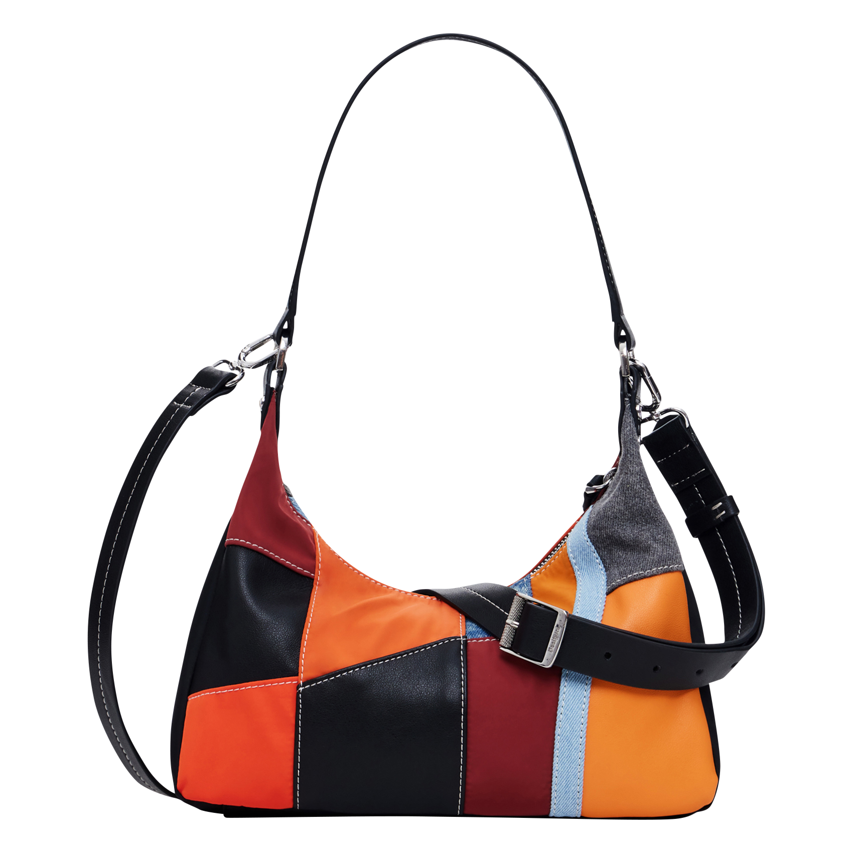 Sac épaule en patchwork| Orange