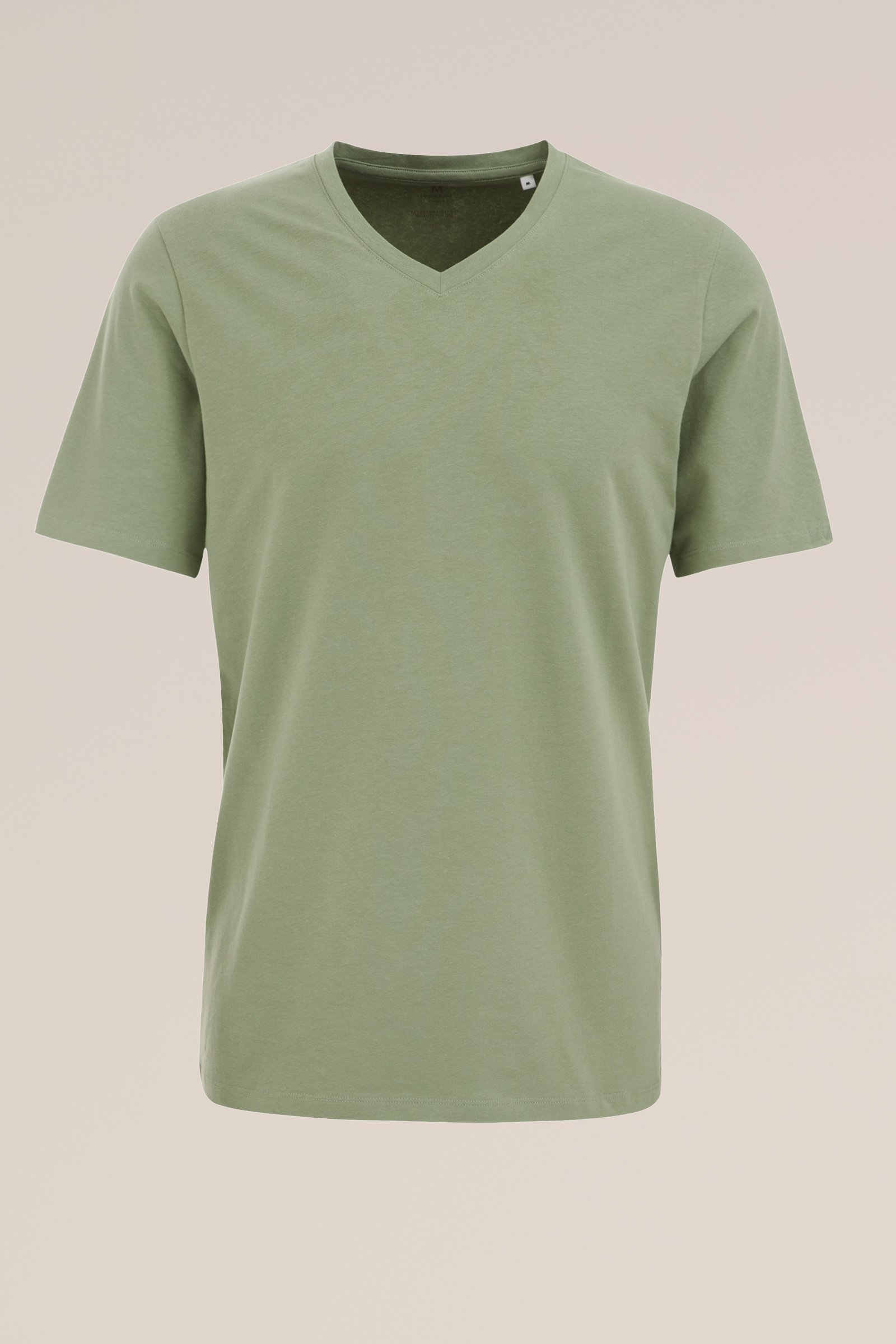 T-shirt met V-hals WE Fashion Lichtgroen