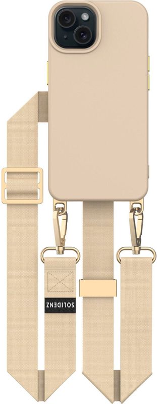 Solidenz Collection iPhone 14 / 13 hoesje met afneembare koord - Caramel