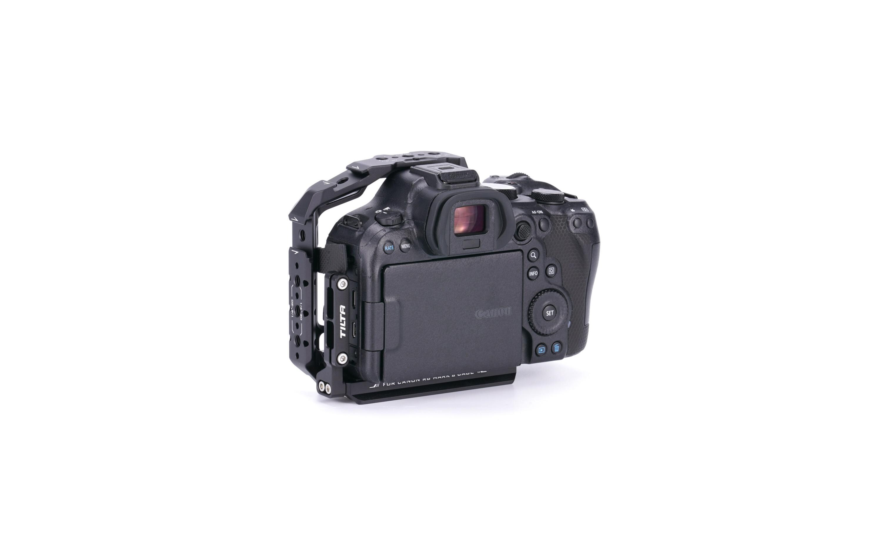 Half Camera Cage für Canon R6 Mark II - SchwarzBietet zusätzlichen Schutz für das Kameragehäuse und bietet mehrere Befestigungspunkte
