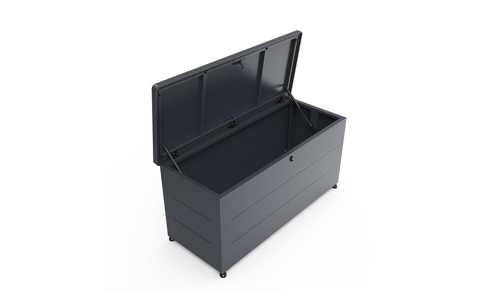 Gartenbox 1150 x 500 x 575 mm Schwarz<br>Wetterfeste und abschliessbare Aufbewahrungsbox