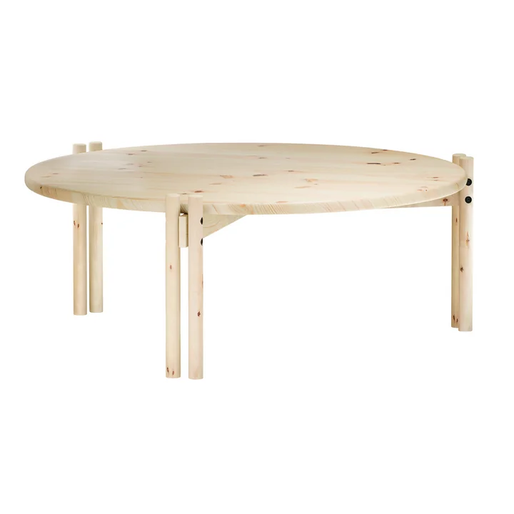 Karup Design - Sticks Couchtisch, low Ø 80 cm, Kiefer klar lackiert
