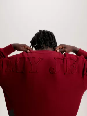 Moletom Relaxado com Aplicação do Logo nas Costas