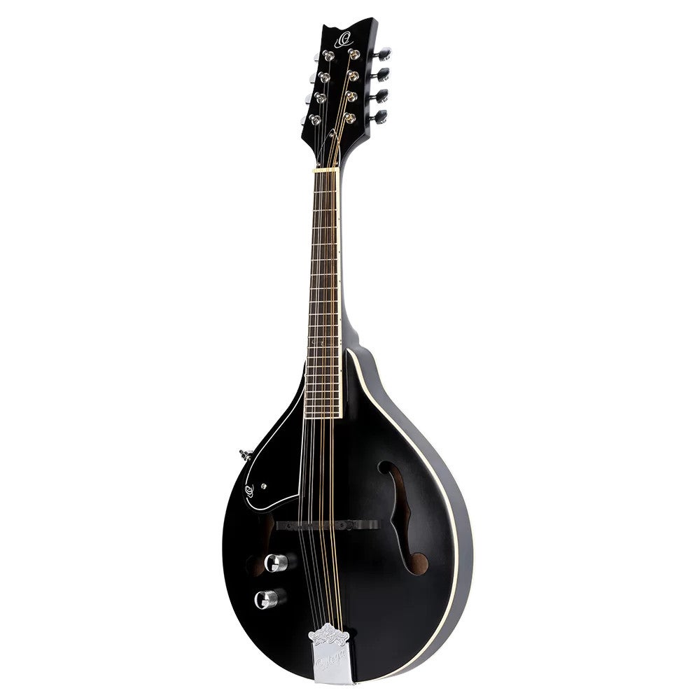 Ortega RMAE40SBK-L A-style Series Left-handed Mandolin Satin Black linkshandige mandoline met gigbag