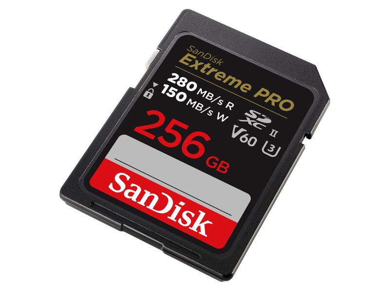SanDisk SDXC-Karte Extreme PRO UHS-II 256 GB Superschnelle 8K-fähige SD-UHS-II-Speicherkarten