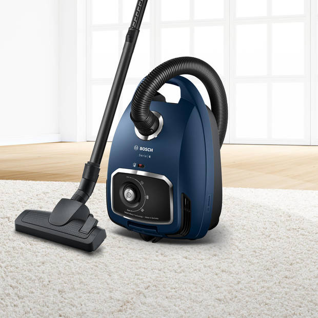 Bosch BGB6X300 stofzuiger met zak blauw - 600W - elektronische zuigkrachtregeling